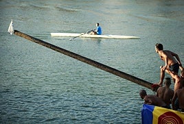 Getting ready for the off.