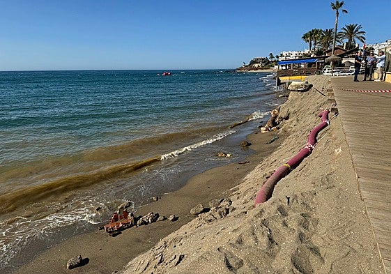 The closed section of the coastal path.