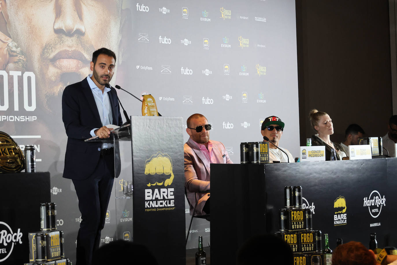 MMA legend Conor McGregor promotes Spain's first official bare knuckle boxing event, in pictures