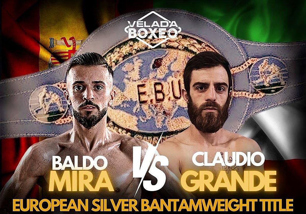 The evening includes the European Bantamweight title between the Italian Claudio Grande and the Spanish Baldo Mira.
