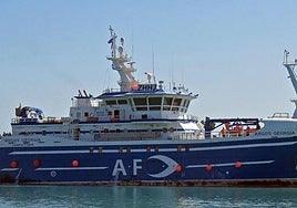 File image of the Spanish trawler that sank in the Falkland Islands.