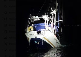 The boat was sinking at night, but the crew had all the right safety gear to safely evacuate while awaiting rescue.