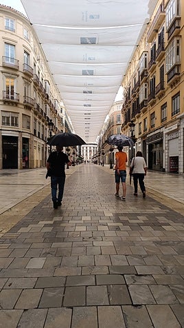 Calle Larios in Malaga city centre, this Monday morning.