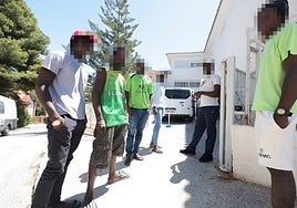 Migrants in the centre in Churriana.