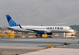File image of United Airlines aircraft at Malaga Airport.