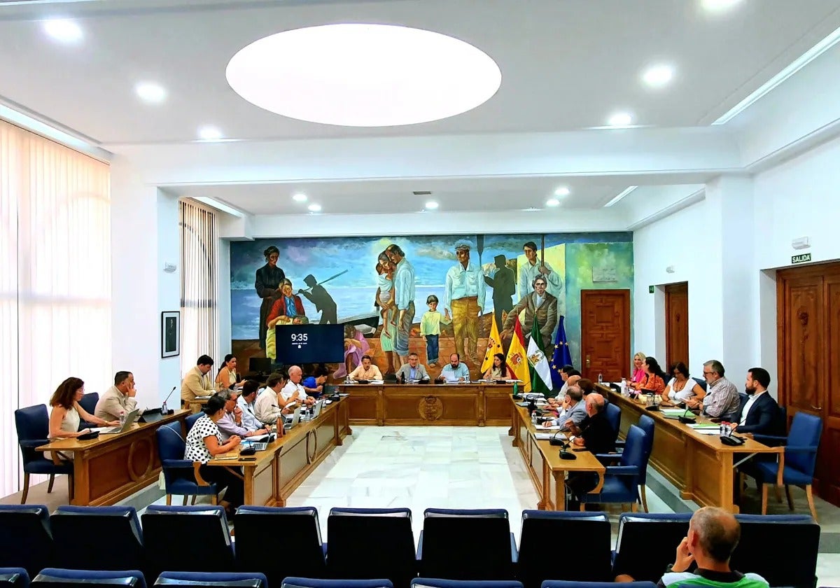 Councillors during Wednesday's council meeting at Rincón de la Victoria town hall.