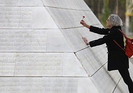 The names of those murdered at San Rafael are engraved into the marble mausoleum.