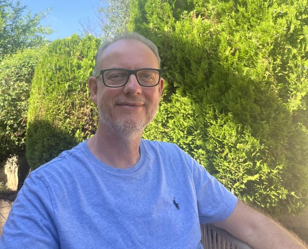 Nick Foster relaxing at his home in Marbella.