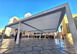 One of the new bioclimatic pergolas.