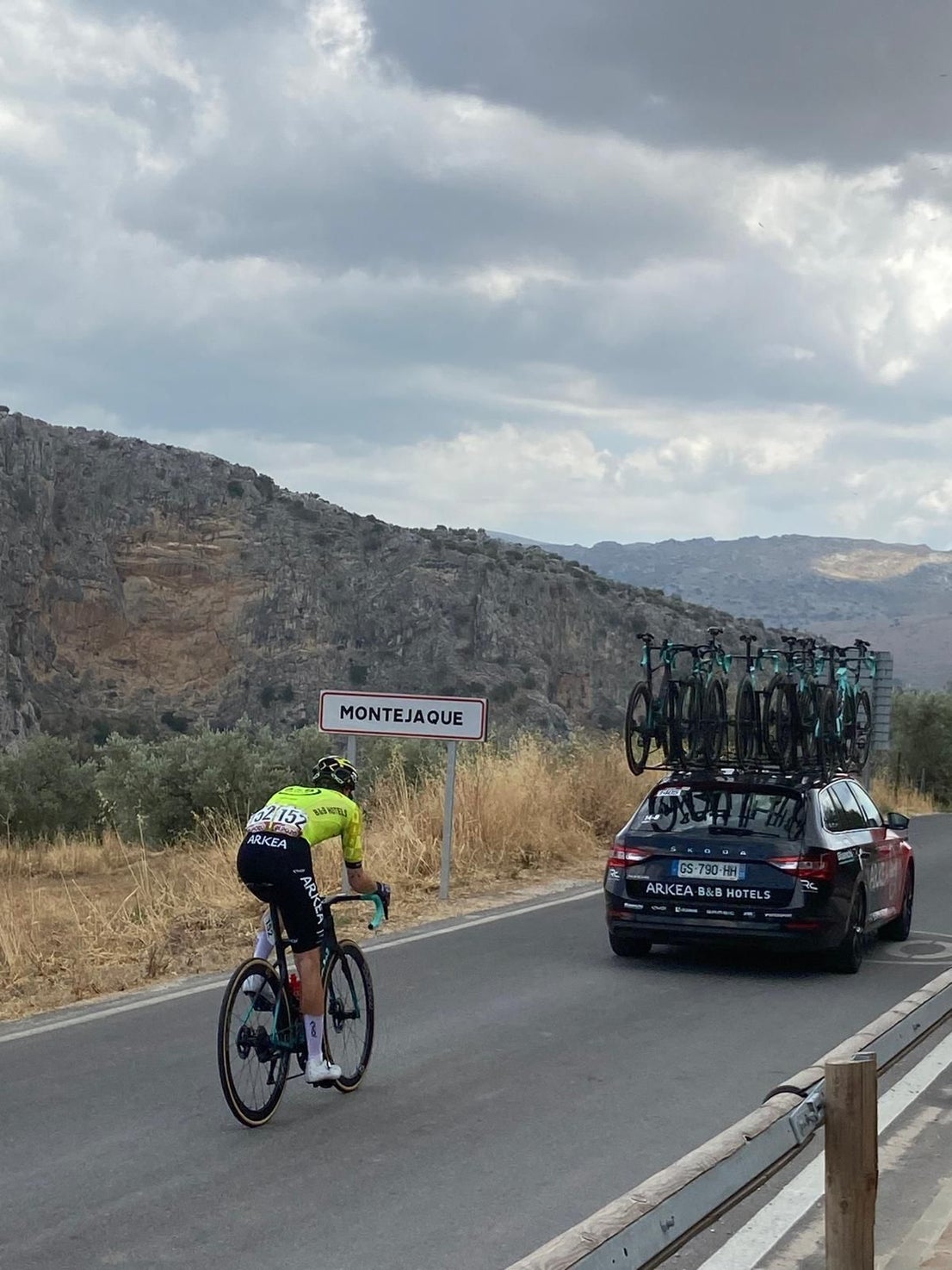 Vuelta a España pro cycle event races through inland Malaga towns and villages, in photos