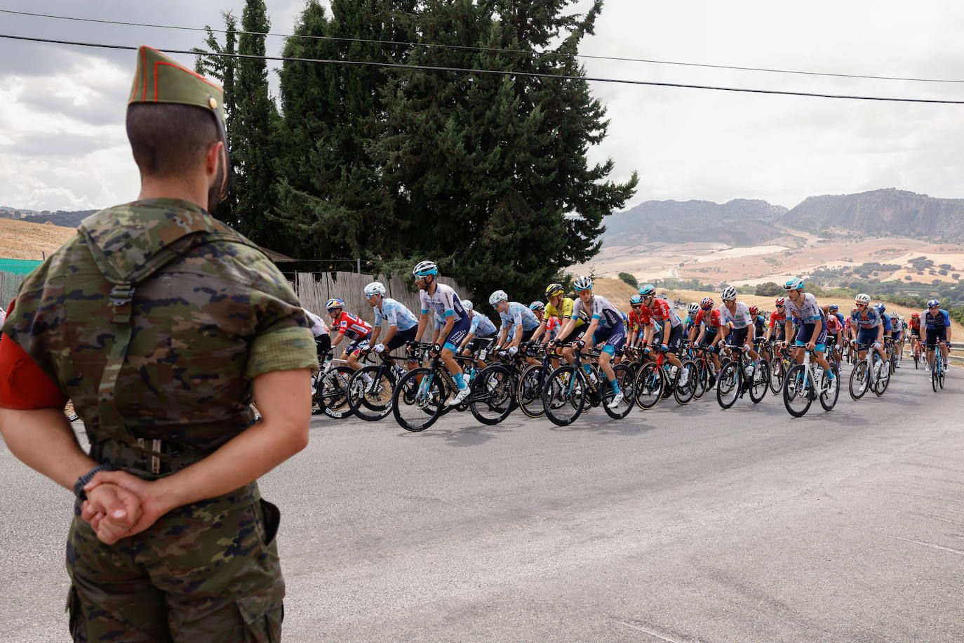 Vuelta a España pro cycle event races through inland Malaga towns and villages, in photos