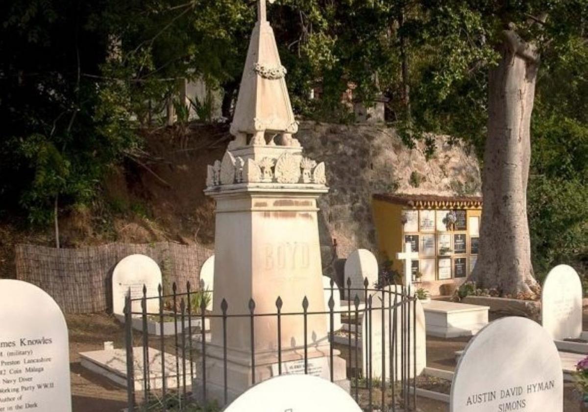 The cenotaph in honour of Robert Boyd in the Malaga's English cemetery.