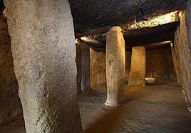 Interior of the Antequera dolmen.