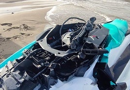 Image of the jet ski on which the deceased was riding.