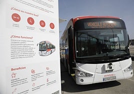 The autonomous bus, during its testing phase in Malaga.