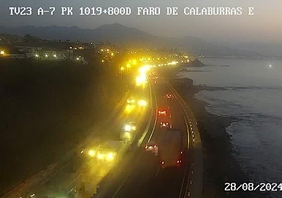 Image of the A-7 road in Fuengirola where the accident happened this morning.