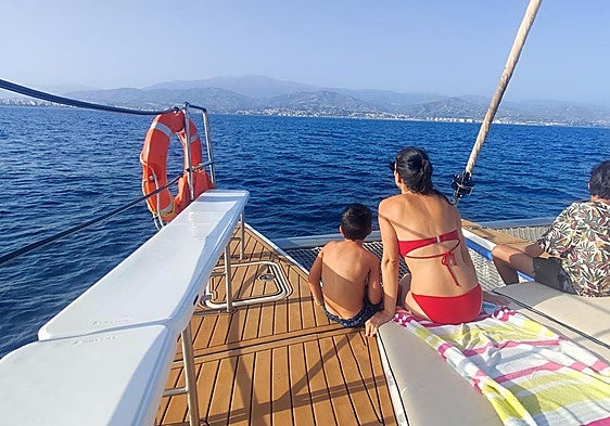 Dolphin spotting and open sea swimming from catamaran based in popular Costa del Sol harbour