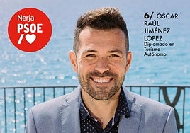 Image of the socialist councillor, during the last election campaign.