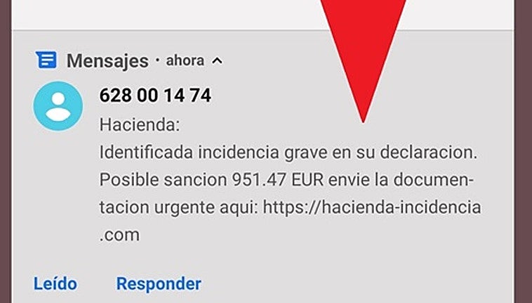 Fake text message purporting to be from Spanish tax authorities: how to avoid being scammed