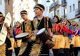 A colourful parade of international folklore dancers during a previous Pedro Romero fair.