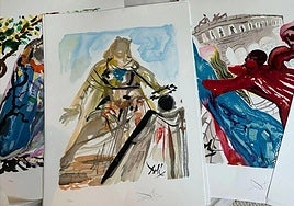 Just a few of the lithographs bearing Salvador Dalí's signature.