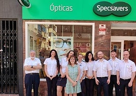 The Specsavers team outside the Fuengirola store.
