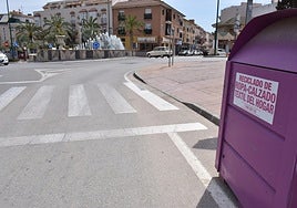 One of the new containers for clothing and textiles.