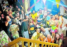 Several of the Jam participants celebrate the record.