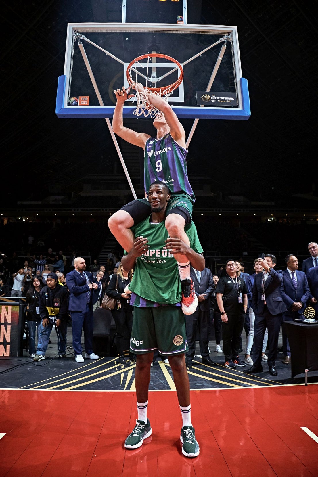 The best photos from Malaga-based Unicaja basketball team's victory at Intercontinental Cup final in Singapore