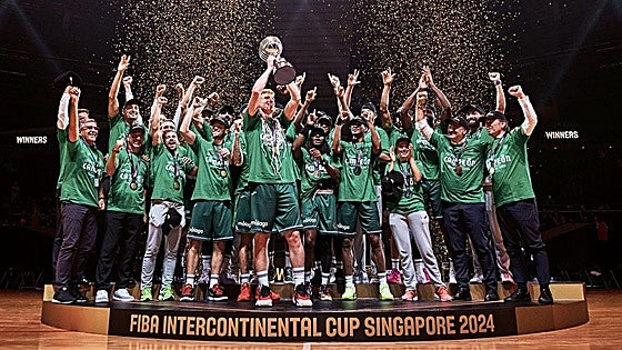 The best photos from Malaga-based Unicaja basketball team's victory at Intercontinental Cup final in Singapore