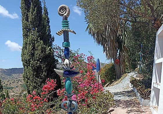 Some of the artwork and views at Anne Barbara Lenzin's garden.