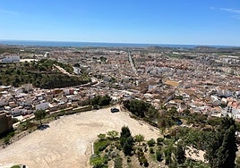 Panoramic view of the town centre of Vélez from La Fortaleza.