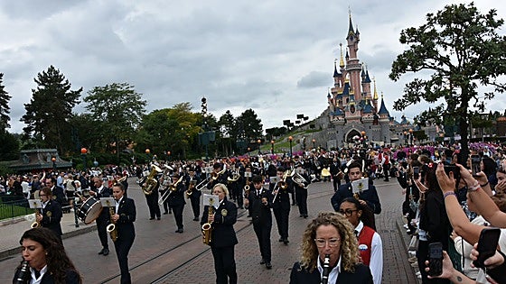 Watch as Malaga town's municipal band strikes the right note at Disneyland Paris