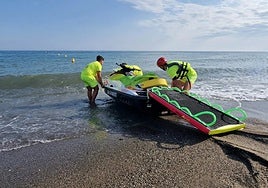 Lifeguards on Rincón de la Victoria beach.