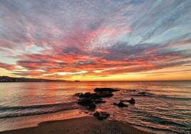 Image of Huelin beach in Malaga this Wednesday morning.