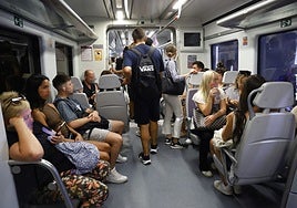 The sneaky way commuters are bagging themselves a seat on the busy trains from Malaga city along the Costa del Sol