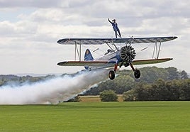 Rebecca Flowerdew will wing walk on a biplane in memory of her mother.