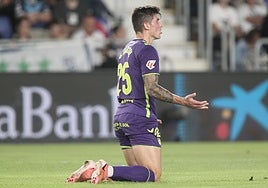 Malaga's Sergio Castel was unable to find the back of the net.