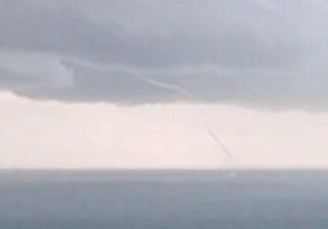 Watch as a waterspout sweeps along the Costa del Sol