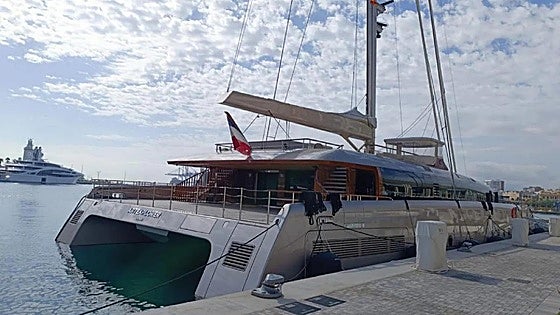 Immersive experience onboard the Art Explora catamaran while it's docked in Malaga port