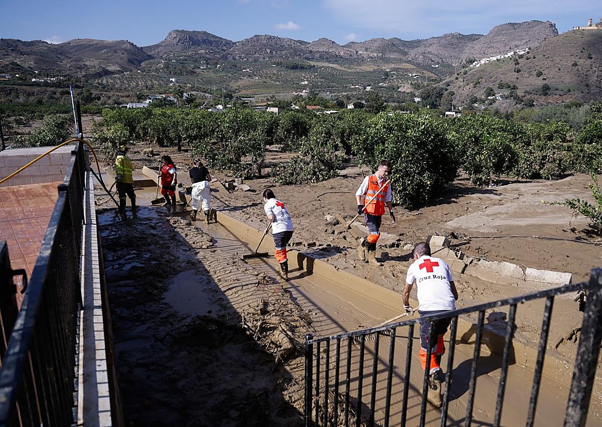 Imagen secundaria 1 - Malaga's Guadalhorce valley still filled with mud and tears one week after the devastating flooding