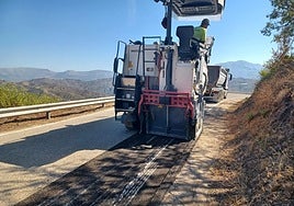 Recent repair work between Benamargosa and Cútar, in the Axarquía.
