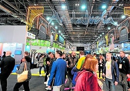 The busy Andalucía stand in the Spain section of the World Travel Market at the ExCel centre this week.