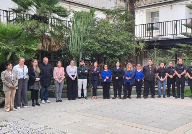 Royal Gibraltar Police officers and civilian staff on Monday.