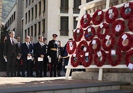 Wreath-laying on Remembrance Sunday in Gibraltar.