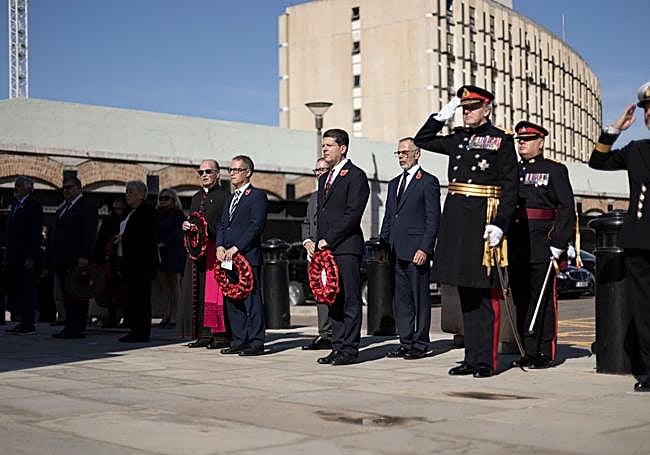 The ceremony in Gibraltar on Sunday.