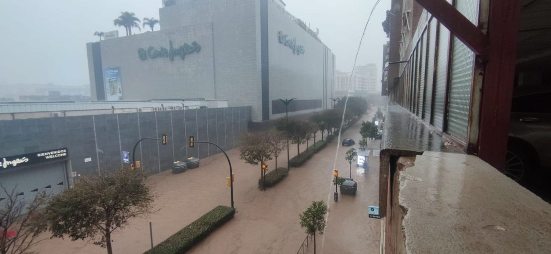 The latest 'Dana' storm sweeps through Malaga and these are the scenes it is leaving in its wake