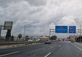 Access to Malaga from the west ring road this morning.