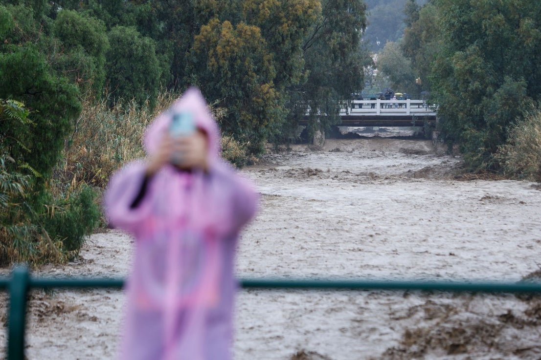 The latest 'Dana' storm sweeps through Malaga and these are the scenes it is leaving in its wake