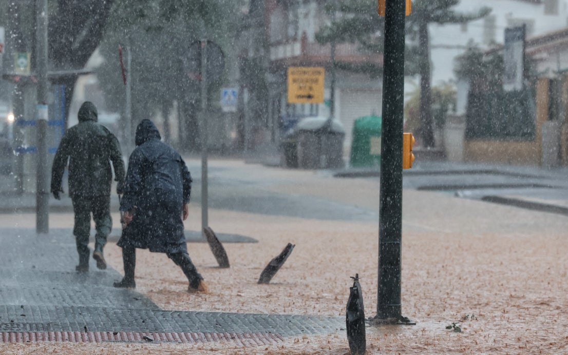 The latest 'Dana' storm sweeps through Malaga and these are the scenes it is leaving in its wake
